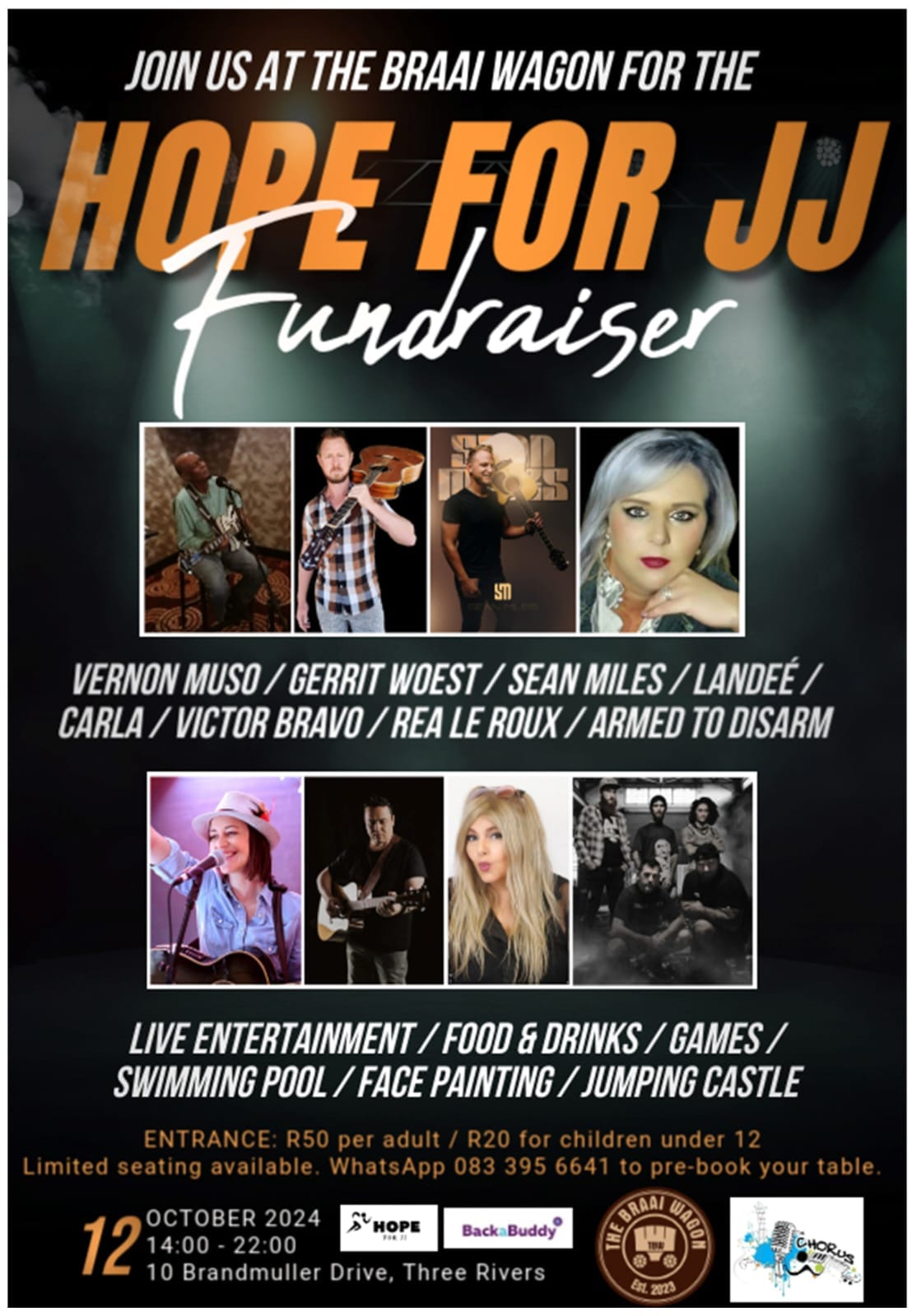 Fundraiser by the Braai wagon and the Vaal Meander
