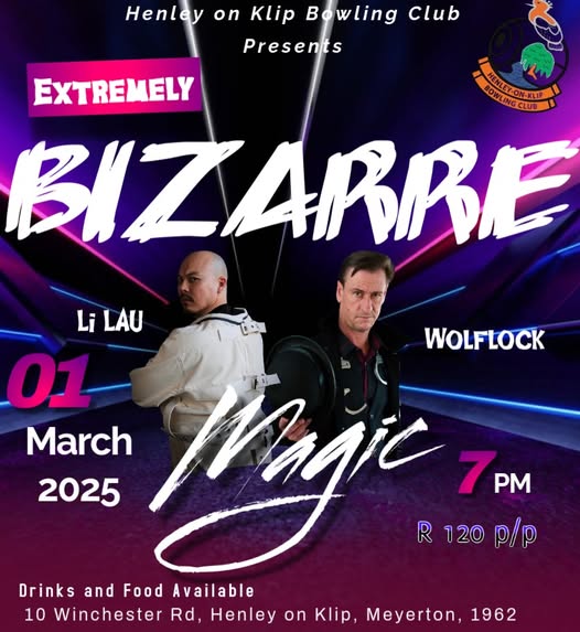 vaal meander, magic show in henley on klip, meyerton, vaal triangle