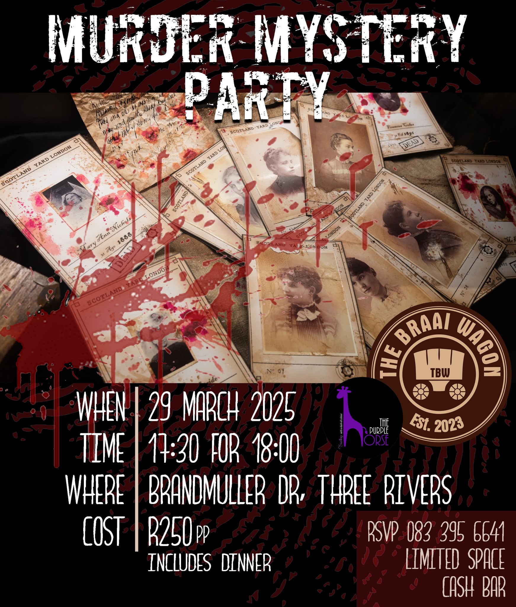 Murder Mystery Party Braai Wagon And the Vaal Meander