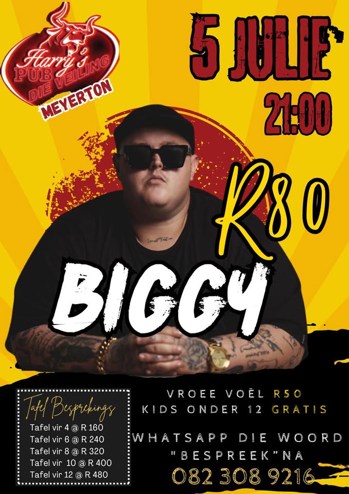 biggy live, meyerton, vaal triangle vaal meander
