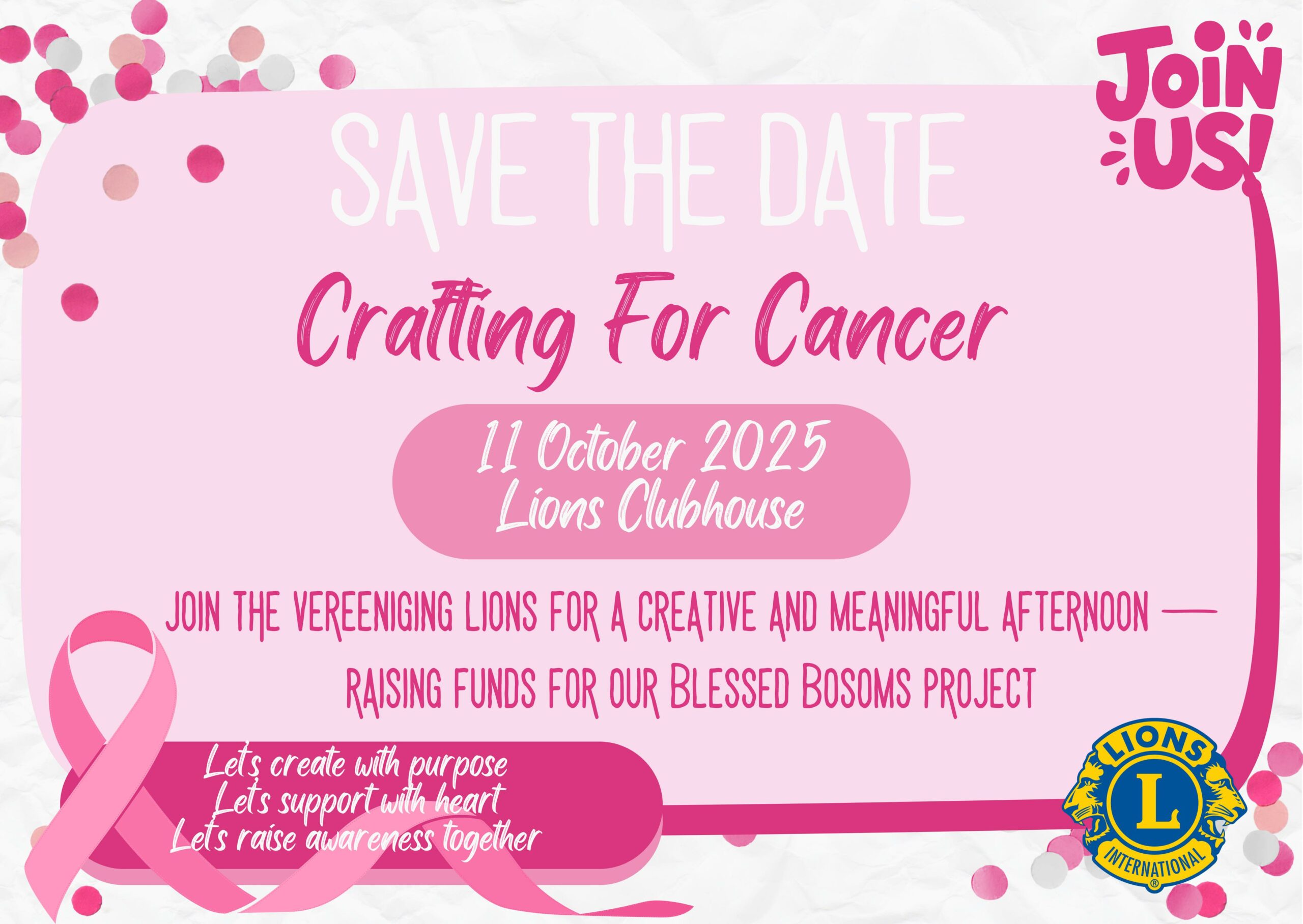 Lions Crafting for Cancer in the Vaal Meander