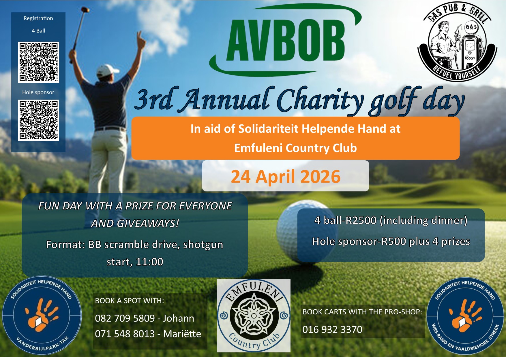 vaal meander charity golf day helpende hand emfuleni country club vanderbijjlpark vaal triangle