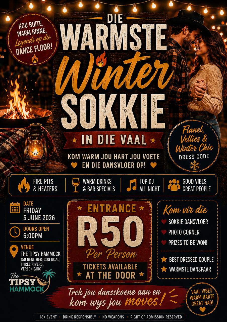 The tipsy Hammock Die Warmste Winter Sokkie Vaal Meander