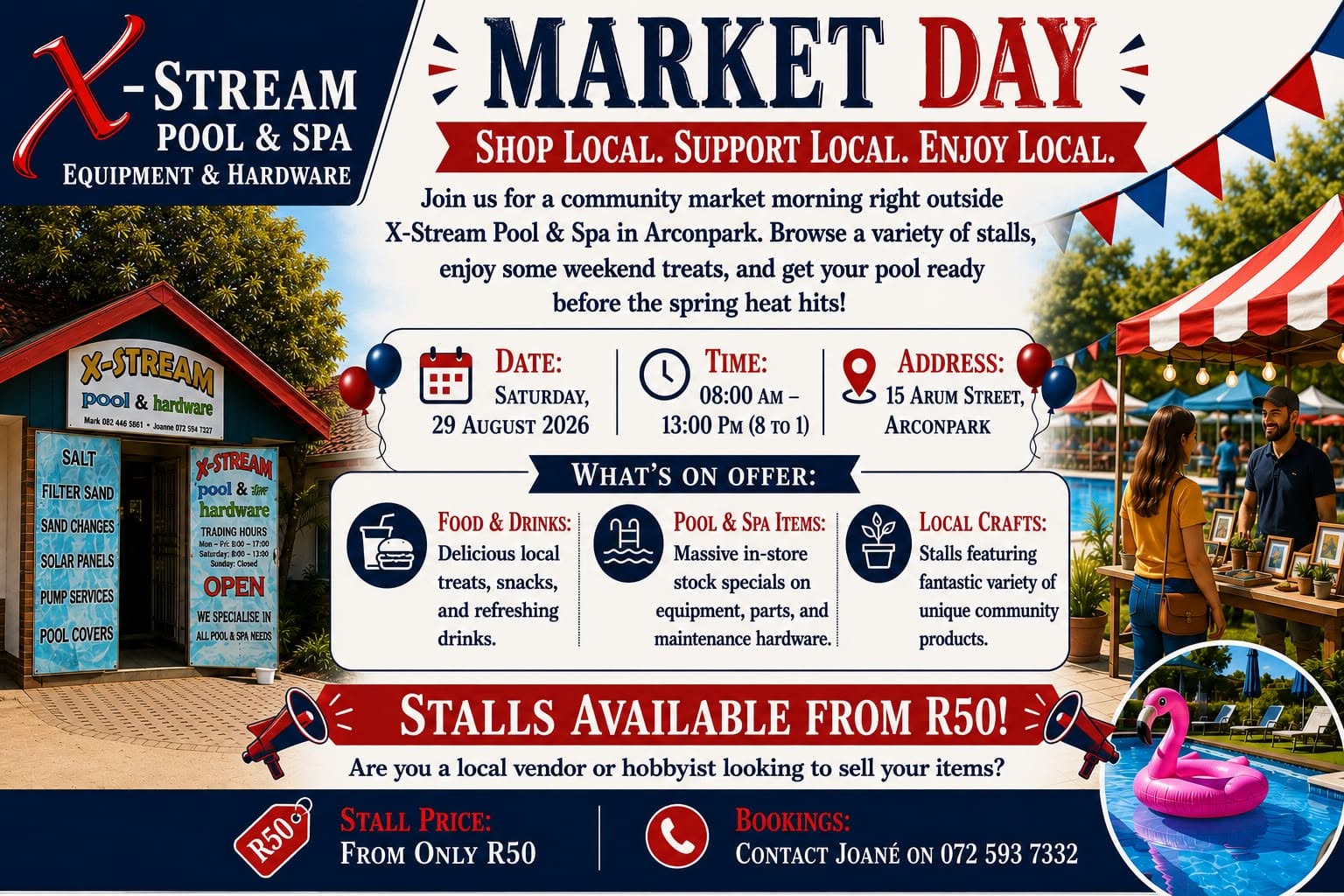vaal meander market day x stream pool and spa arconpark vereeniging vaal triangle
