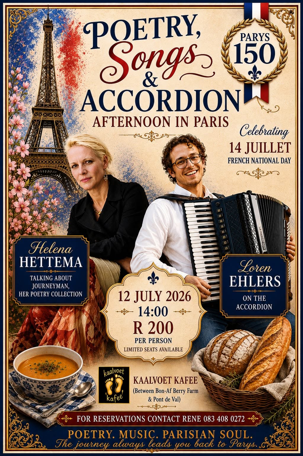 vaal meander poetry, songs and accordion at kaalvoet kafee parys with helena hettema vaal triangle