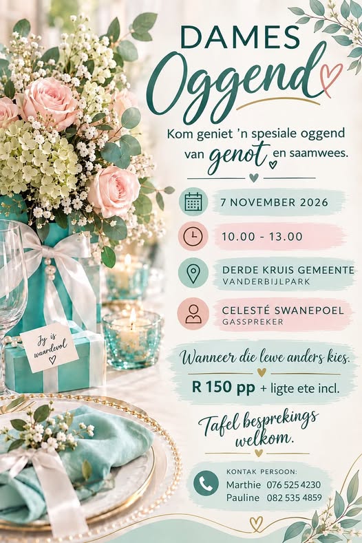 vaal meander dames oggend wanneer die lewe anders kies derde kruis gemeente vanderbijlpark vaal driehoek